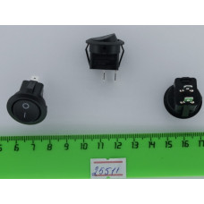 Перек. сет. круглый 20мм ON-OFF 2pin 6A/250V KCD1-105 (Чёрный)