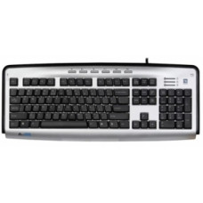 Клавиатура A4 KLS-23 MUU ,USB,сереб/черн,A-Shape,СЛИМ,6 доп.клав.