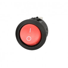 Перек. сет. круглый 20мм ON-OFF 3pin 6A/250V KCD1-105 (Красный)