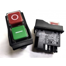 Перек. сет. крас./зел. 28мм (2 кноп.) 5pin 16A/250V IP55 YH-02A/KDL28A
